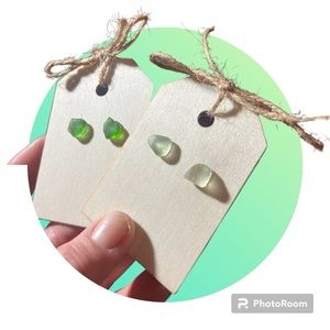 Handmade seaglass stud earrings